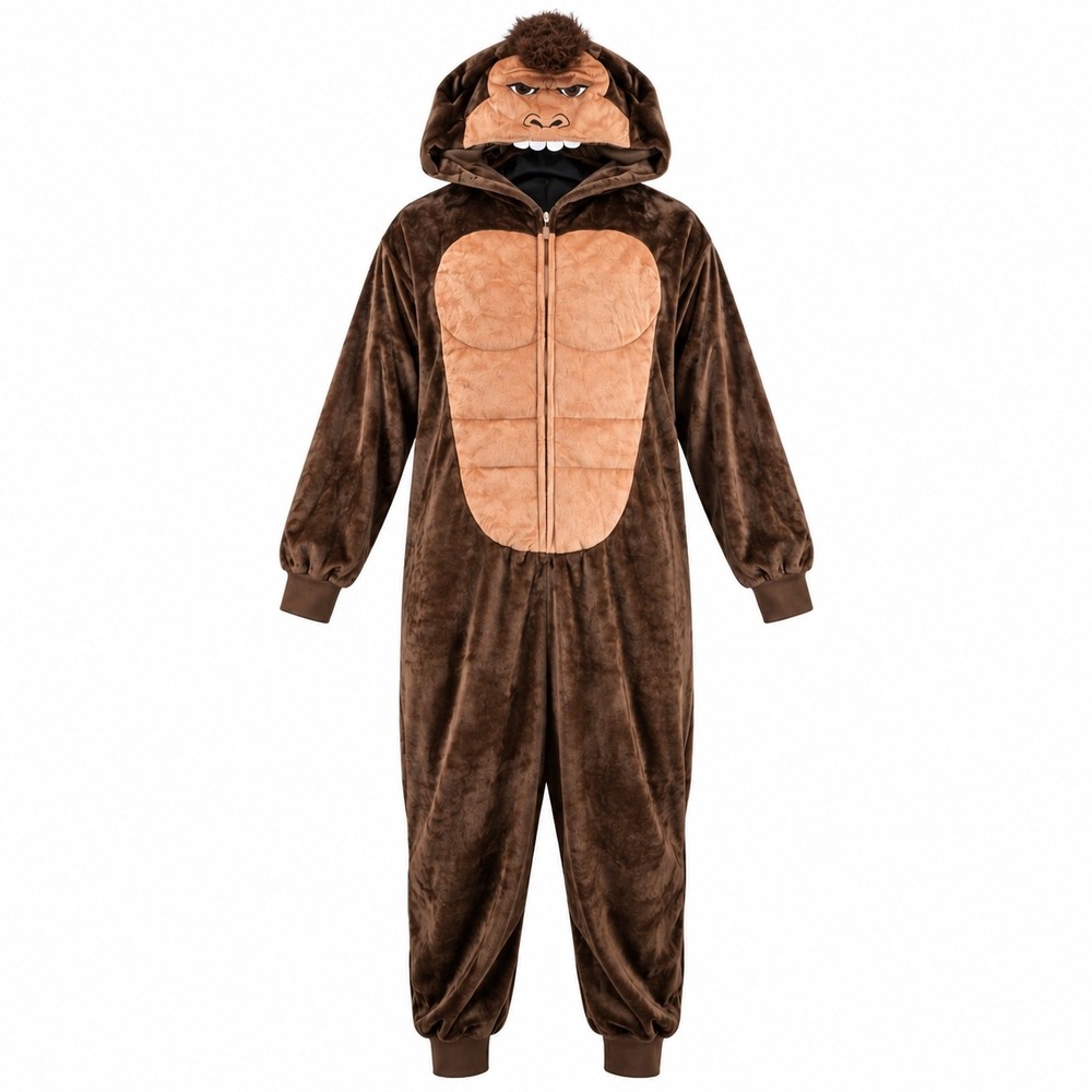Spirit Sasquatch Costume Plush One Size Brown Halloween Ape